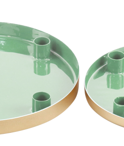 7999 CANDLE HOLDERS PLATE DELUXE S/2